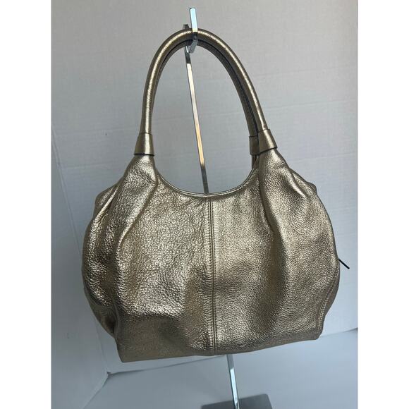 Kate Spade Genuine Pebbled Gold Leather Double Handles Shoulder/Hand Bag Purse - Picture 5 of 12